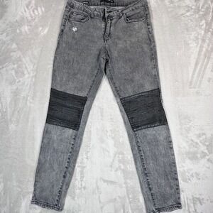 Hollywood‎ & Vine Skinny Jeans Womens 13 Gray Denim Cotton Stretch Dark Wash